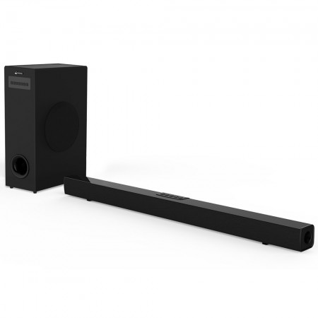 Meidong Sound Bar (2018 Upgraded) Soundbar for TV 72 Watt Bluetooth Speakers Wired and Wireless Surround Stereo Audio(43-Inch,Included Optical Cable\RCA\3.5 AUX\Bluetooth 4.1\Remote Control)